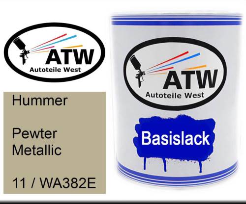 Hummer, Pewter Metallic, 11 / WA382E: 1L Lackdose, von ATW Autoteile West.